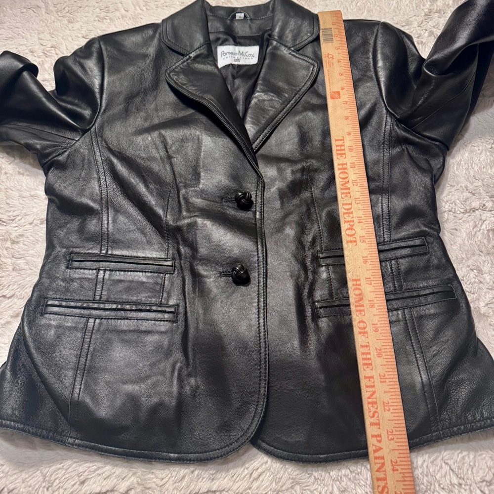 Vintage 90’s Pamela McCoy Buttery Soft Leather Jacket – Size M blazer coat - Picture 3 of 7